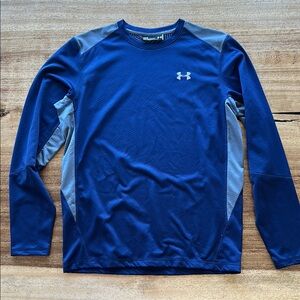 Under Armour Men's Blue Long Sleeve Shirt - LG - EUC